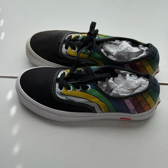 Vans Black Multicolor Stripe Sneakers - Picture 1 of 10